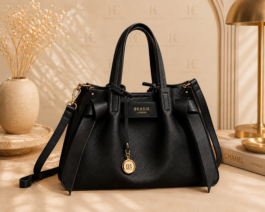 Bow Italian Leather Tote Bag